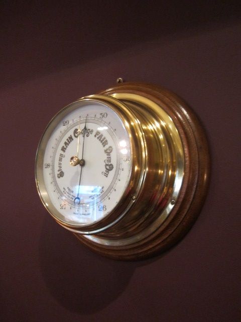 High Quality Victorian Brass Bulkhead Marine Barometer