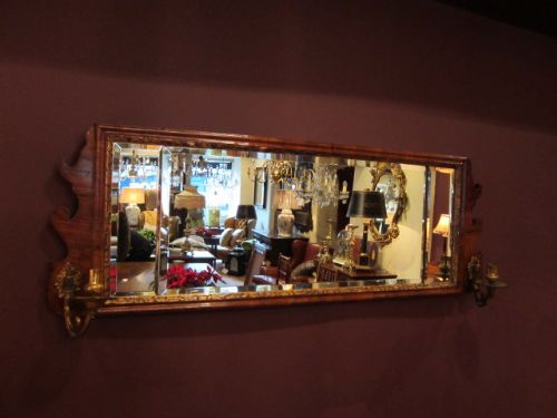Fine George III Walnut Double Scounce Wall Mirror