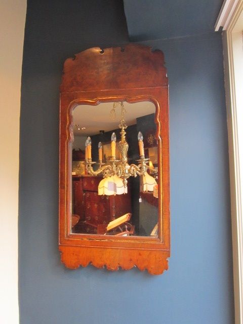 Original George III Period Walnut Wall Mirror