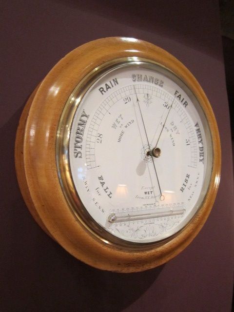 Superb Victorian Fruitwood Marine Barometer
