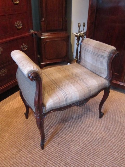 Fine Mid Victorian Upholstered Window Seat