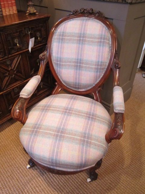 Top Quality Victorian Foliage Decorated Armchair