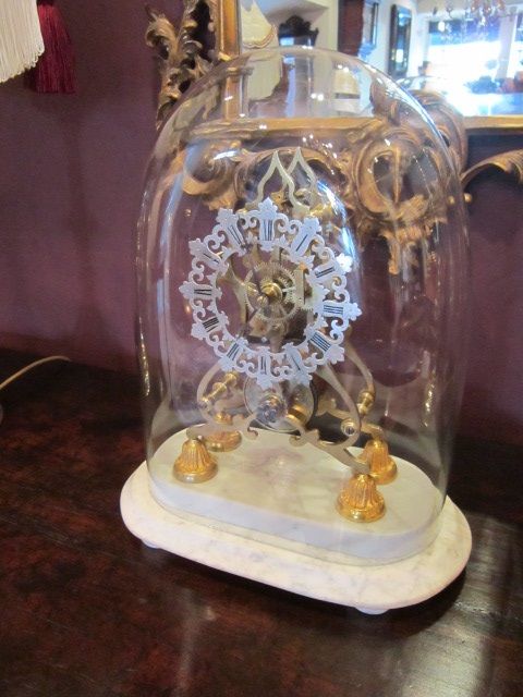 Fine Mid Victorian Fusee Skeleton Clock