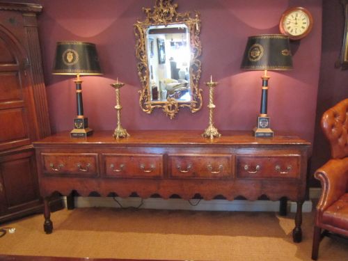 Fine Mid Georgian Oak & Mahogany Dresser Base