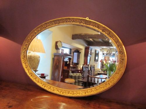 High Quality Mid Victorian Plaster Gilt Wall Mirror