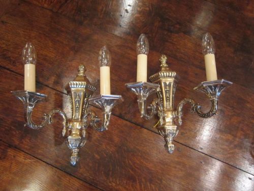 Quality Pair of Edwardian Classical Style Wall Lights