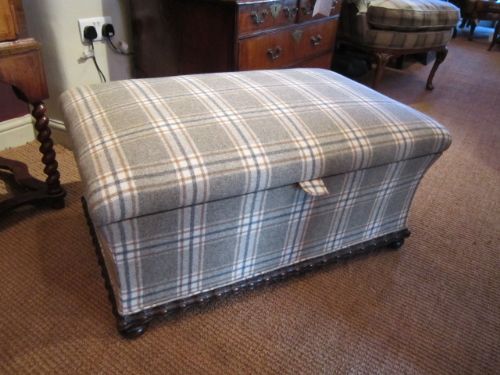 Superb Mid Victorian Upholstered Ottoman Seat