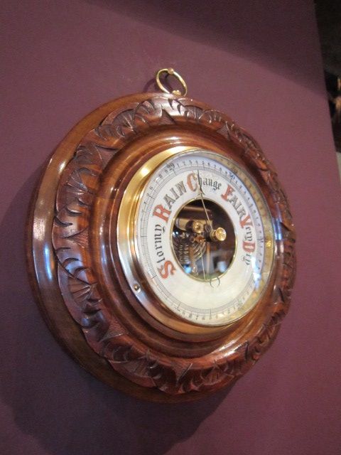 Quality Victorian Polished Walnut Barometer