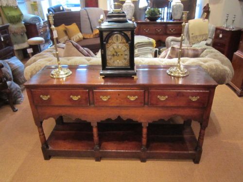 Superb George III Period Oak Low Dresser Base