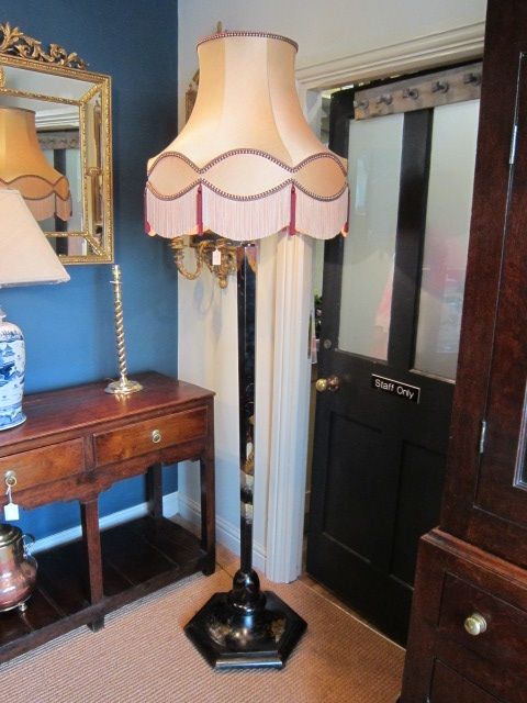 Quality Late 19th Century Japanned Lamp Standard