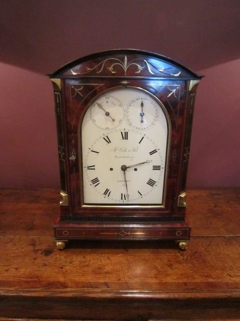 Superb Regency Brass Inlaid London Bracket Clock