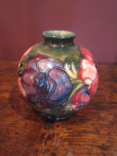 Moorcroft Anemone Flower Globular Vase
