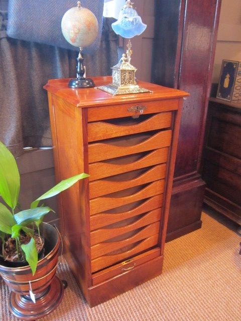 Quality Edwardian Polished Oak Filing Cabinet
