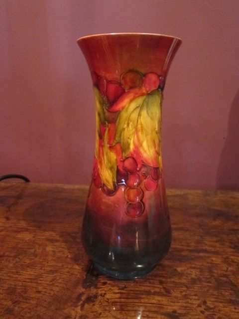 Quality Moorcroft Leaf & Berries Flambe Vase