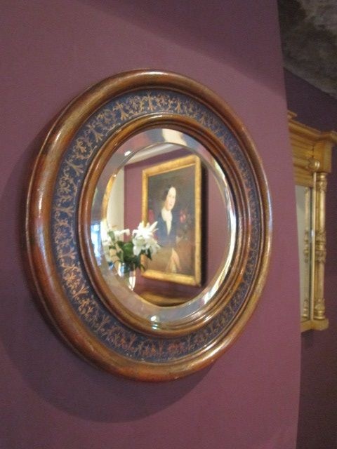 Original Regency Walnut & Gilt Wall Mirror