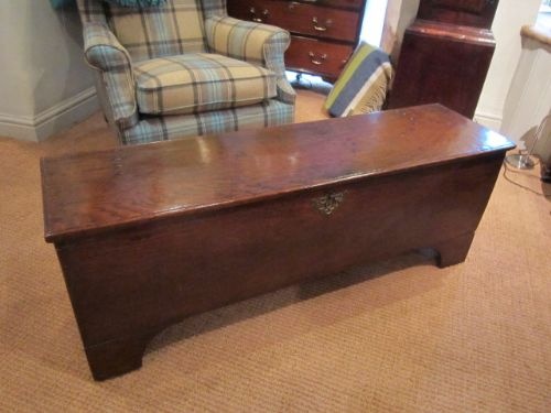 Original George II Period Oak Narrow Coffer