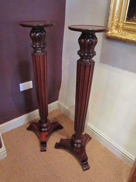 Fine Pair of William IV Mahogany Torcheres