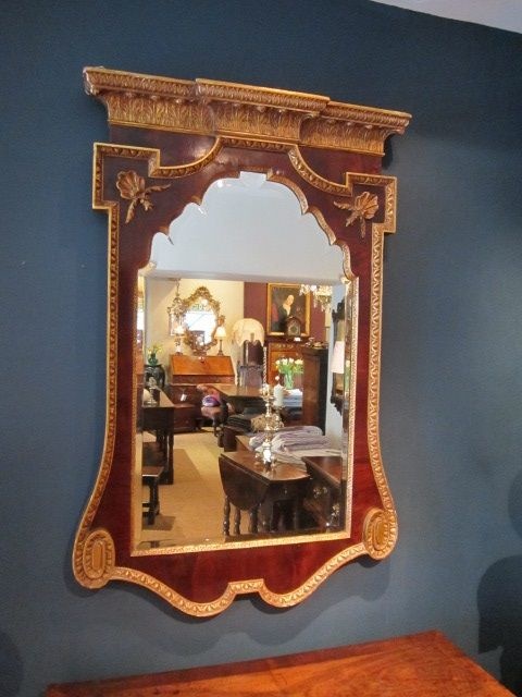 Impressive Regency Walnut & Plaster Gilt Mirror