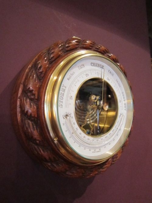 Top Quality Victorian Ships Aneroid Barometer