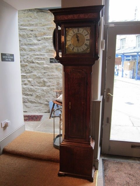 Fine George II Country Oak Cottage Longcase Clock