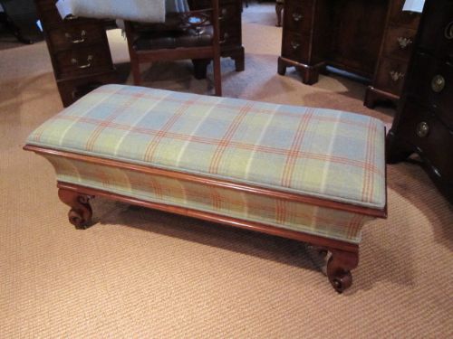 Superb Victorian Mahogany Framed Ottoman