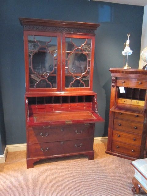 Fine George III Period Mahogany Secretaire Bookcase