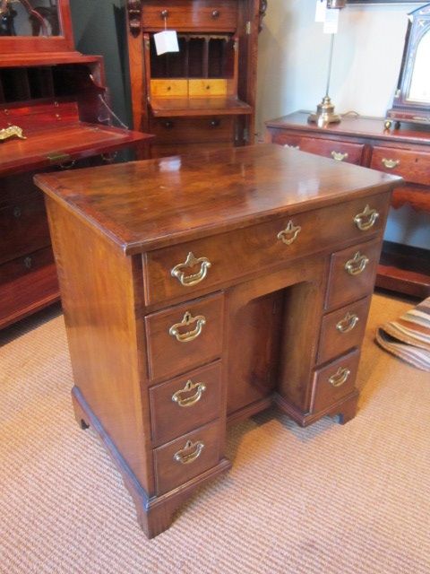 Fine & Small George I Period Walnut Kneehole Desk