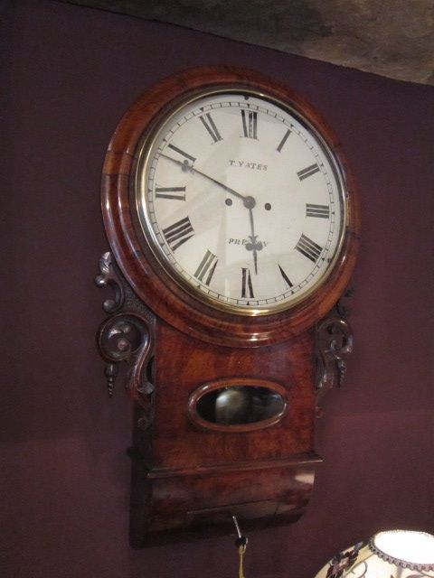 Early Victorian Burr Walnut Double Fusee Wallclock