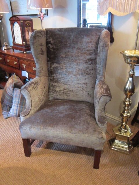 Superb George III Period High Back Wing Armchair