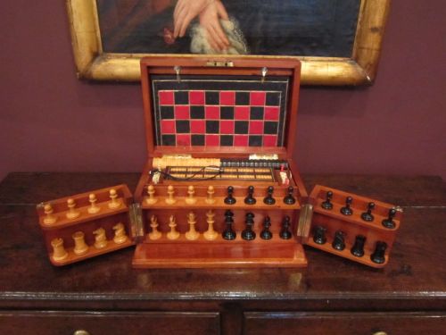 Superb Victorian Mahogany Games Compendium