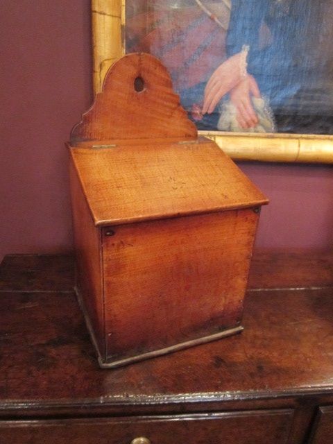Original George III Period Oak Candle Box