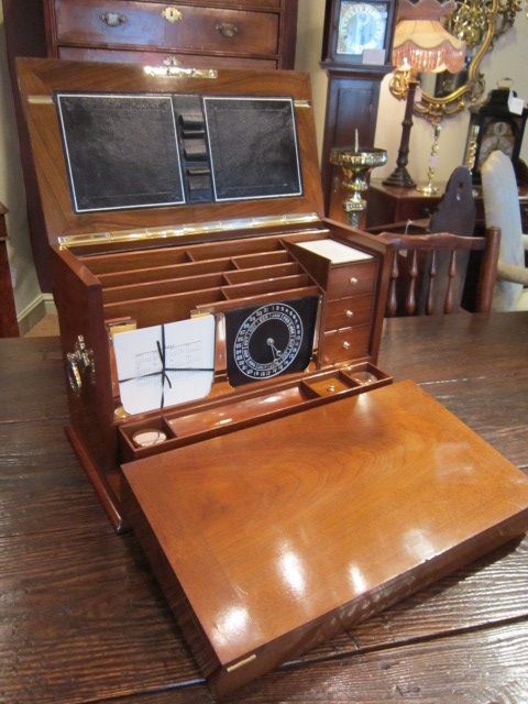 Superb Victorian Figured Walnut Stationery Box