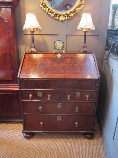 Superb William & Mary Figured Walnut Bureau