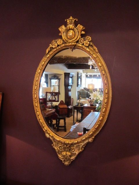 Quality Victorian Timber Gilt Rococo Wall Mirror