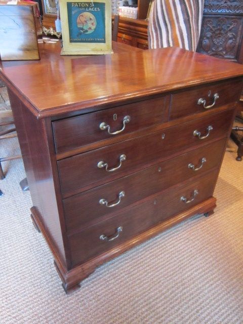 Small George III Period Mahogany Chest of Drawers