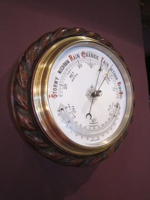 Top Quality Victorian Ships Barometer & Thermometer