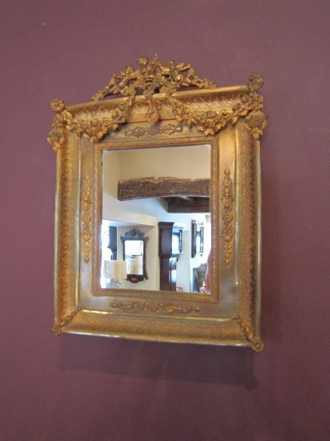 Decorative Victorian Gilt Brass Wall Mirror