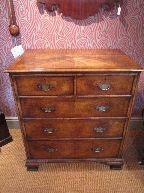 Superb Small 19th Century Figured Walnut Chest