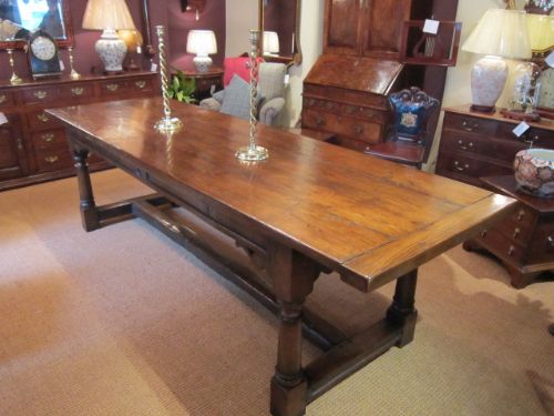 Superb & Large George III Period Oak Refectory Table