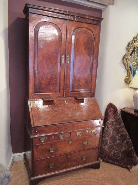 Stunning George I Period Walnut Bureau Bookcase