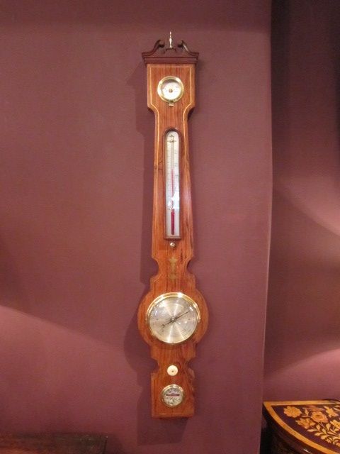 Rare 19th Century Rosewood 5" Dial Banjo Barometer