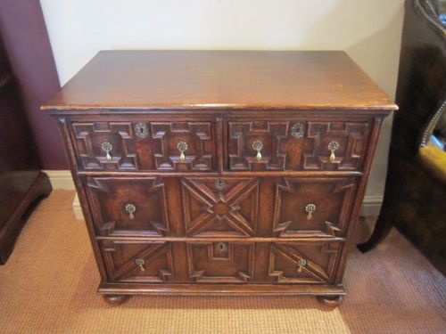 Early 18th Century Oak Geometrical Front Chest