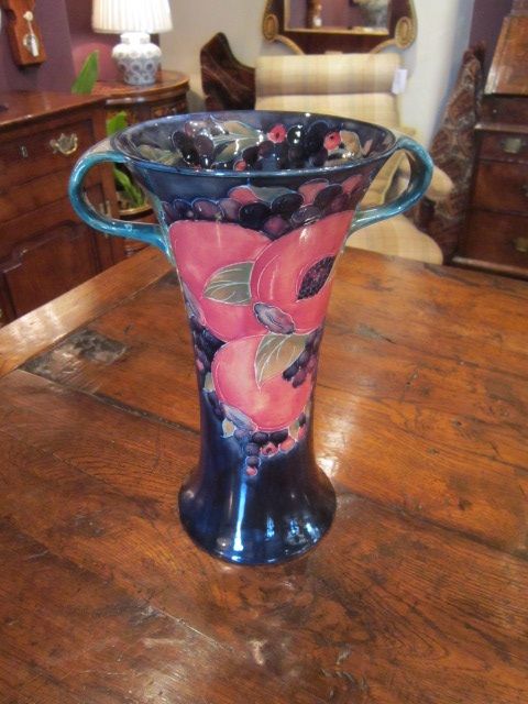 Early Moorcroft Pomegranate Twin Handled Vase