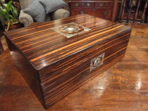 Immaculate Early Victorian Coromandel Writing Slope