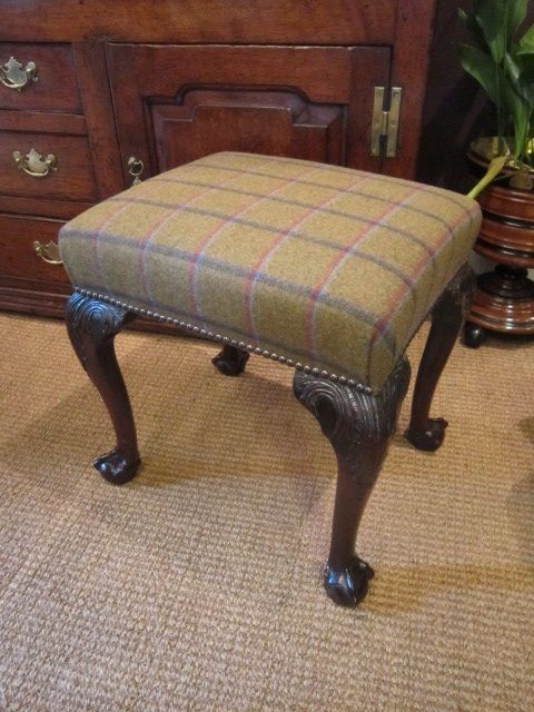 Superb George III Period Cabriole Leg Stool