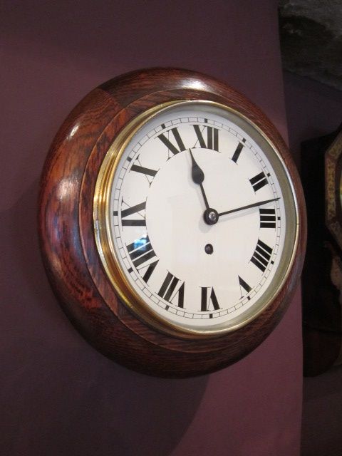 Small Late Victorian 8" Dial Wall Clock