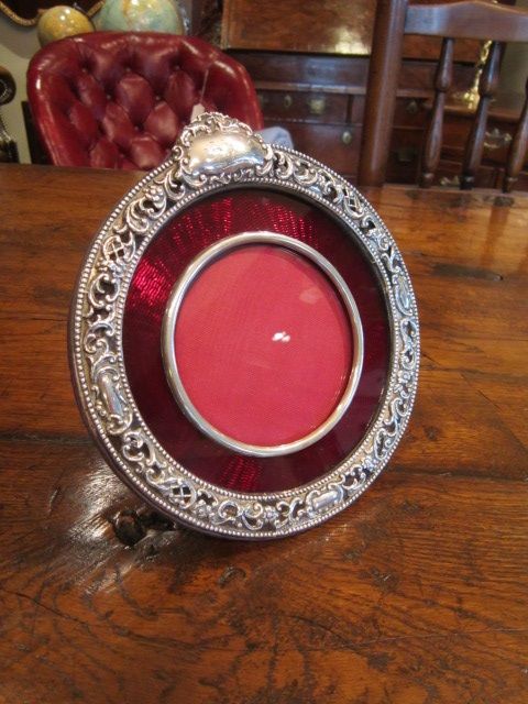 Outstanding Edwardian Silver & Enamel Photo Frame