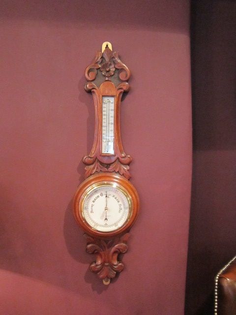 Small Mid Victorian Carved Banjo Barometer