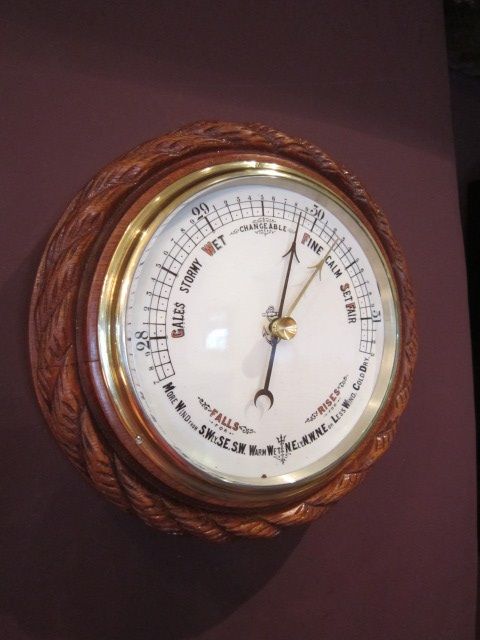 Quality Mid Victorian Ships Aneroid Barometer