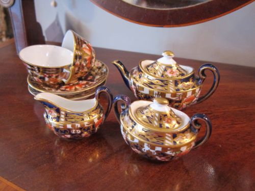 Edwardian Miniature Royal Crown Derby Tea Set